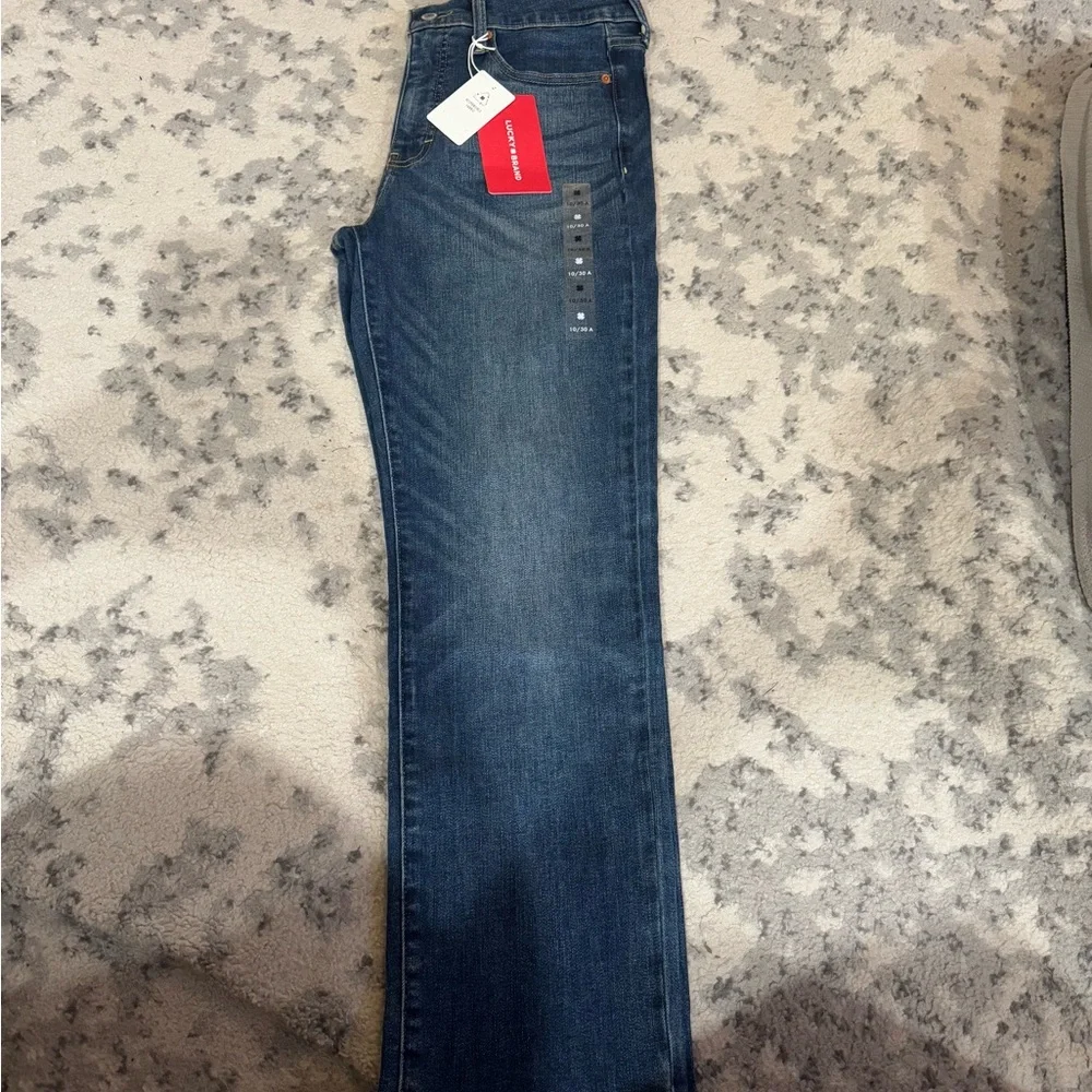 Lucky Brand Blue High Rise Straight Jeans - Picture 2 of 3